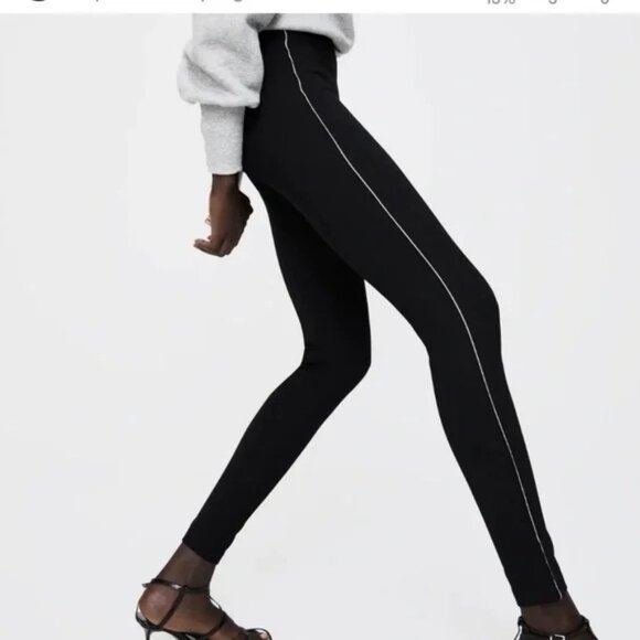 2/$30 ZARA Rhinestone Tuxedo Leggings Black Small #A0652 - Picture 5 of 12